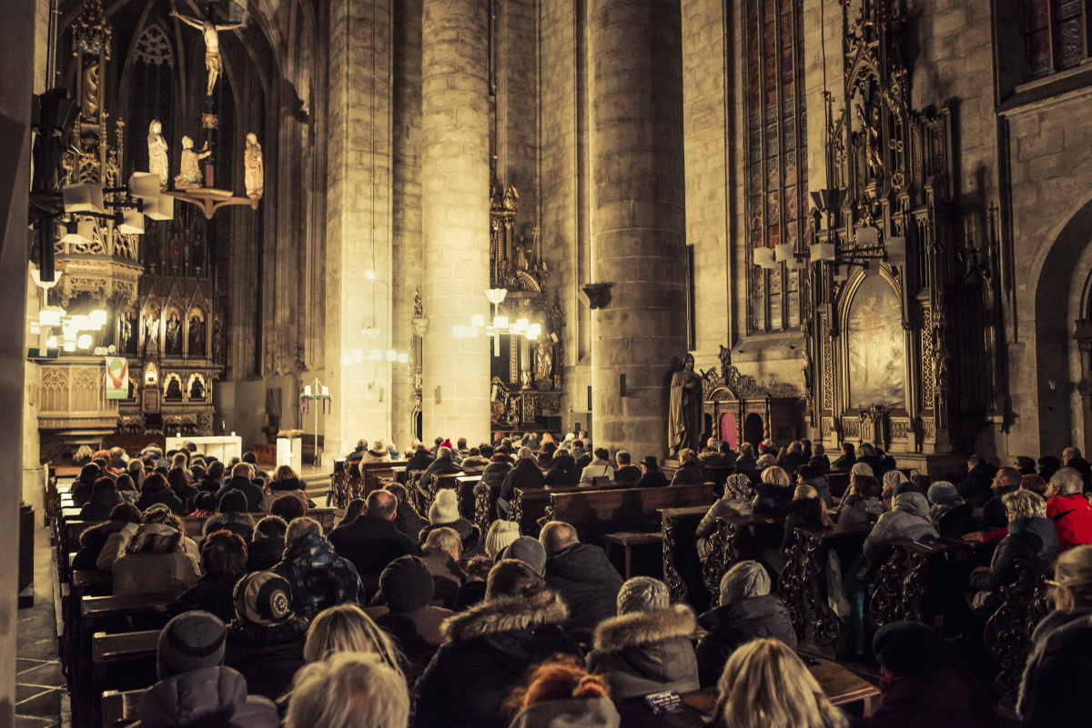 Concert in Cathedral of St. Bartholomew in Pilsen